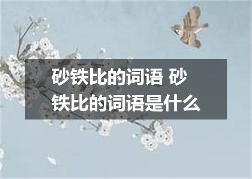 砂铁比的词语 砂铁比的词语是什么