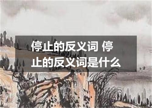 停止的反义词 停止的反义词是什么
