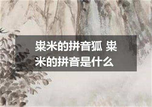 粜米的拼音狐 粜米的拼音是什么