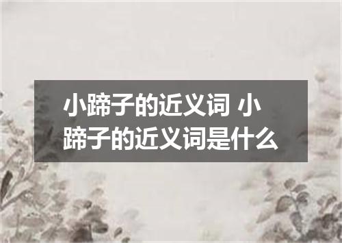 小蹄子的近义词 小蹄子的近义词是什么