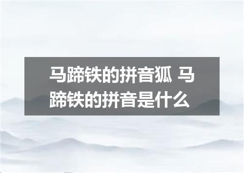 马蹄铁的拼音狐 马蹄铁的拼音是什么