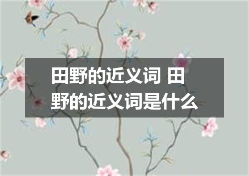 田野的近义词 田野的近义词是什么