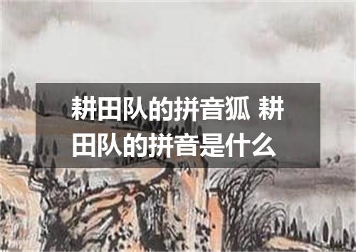 耕田队的拼音狐 耕田队的拼音是什么