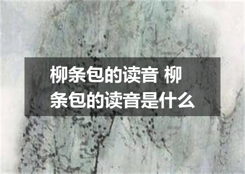 柳条包的读音 柳条包的读音是什么