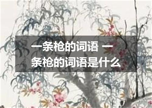 一条枪的词语 一条枪的词语是什么