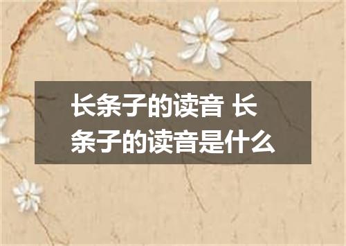 长条子的读音 长条子的读音是什么