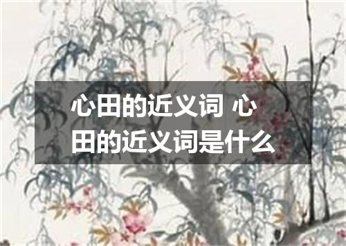 心田的近义词 心田的近义词是什么