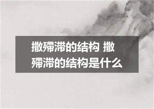 撒殢滞的结构 撒殢滞的结构是什么