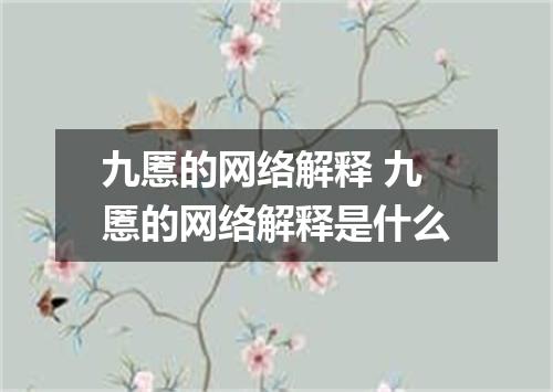 九慝的网络解释 九慝的网络解释是什么