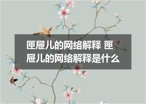 匣屉儿的网络解释 匣屉儿的网络解释是什么