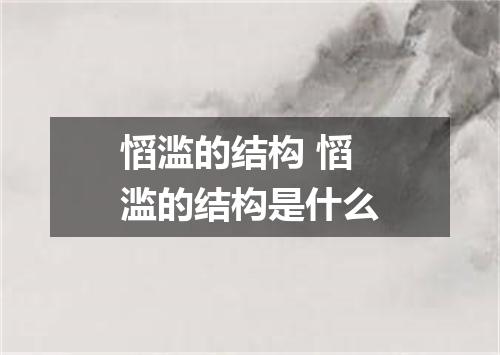 慆滥的结构 慆滥的结构是什么