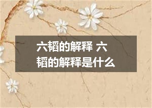 六韬的解释 六韬的解释是什么