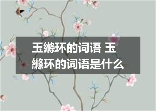 玉縧环的词语 玉縧环的词语是什么