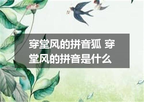 穿堂风的拼音狐 穿堂风的拼音是什么