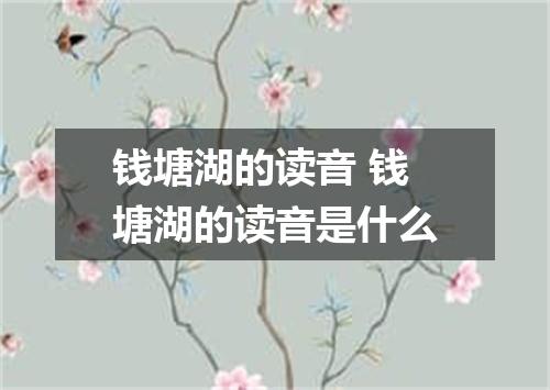 钱塘湖的读音 钱塘湖的读音是什么