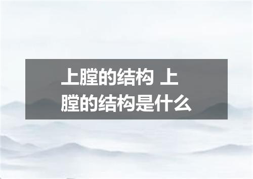 上膛的结构 上膛的结构是什么