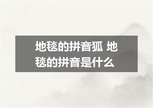 地毯的拼音狐 地毯的拼音是什么