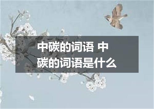 中碳的词语 中碳的词语是什么