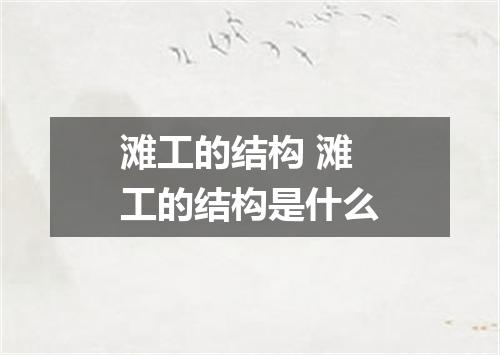 滩工的结构 滩工的结构是什么