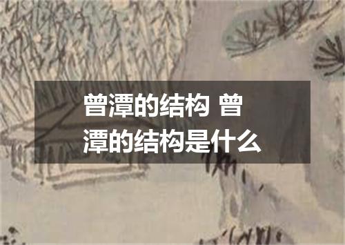 曾潭的结构 曾潭的结构是什么