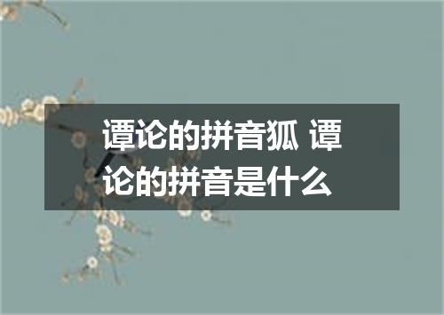 谭论的拼音狐 谭论的拼音是什么