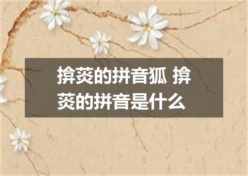 揜菼的拼音狐 揜菼的拼音是什么