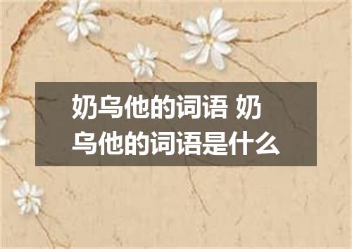 奶乌他的词语 奶乌他的词语是什么