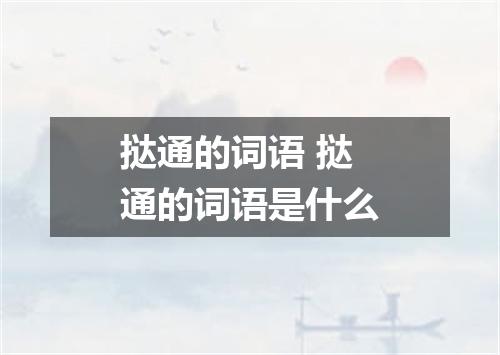 挞通的词语 挞通的词语是什么