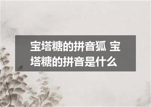宝塔糖的拼音狐 宝塔糖的拼音是什么