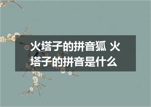 火塔子的拼音狐 火塔子的拼音是什么