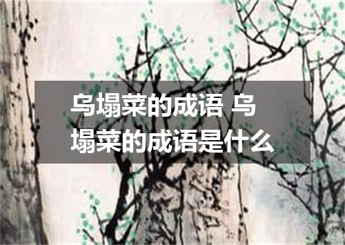 乌塌菜的成语 乌塌菜的成语是什么