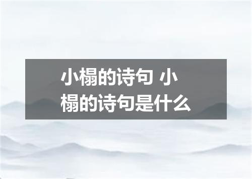 小榻的诗句 小榻的诗句是什么