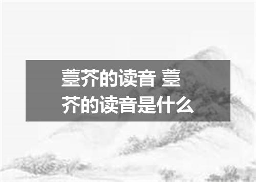 薹芥的读音 薹芥的读音是什么