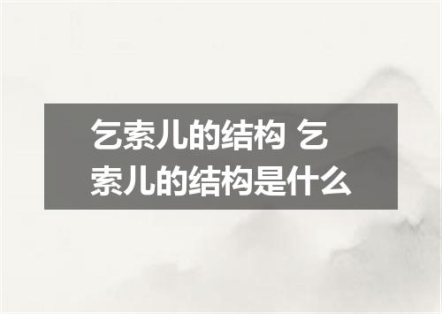 乞索儿的结构 乞索儿的结构是什么