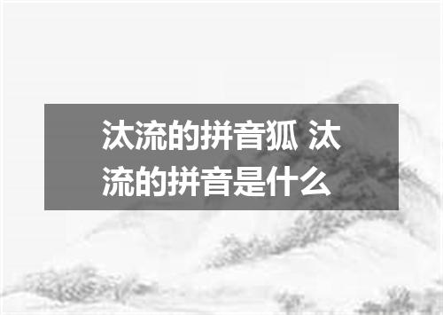 汰流的拼音狐 汰流的拼音是什么