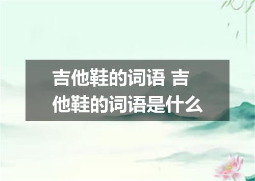 吉他鞋的词语 吉他鞋的词语是什么