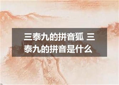 三泰九的拼音狐 三泰九的拼音是什么