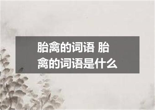 胎禽的词语 胎禽的词语是什么