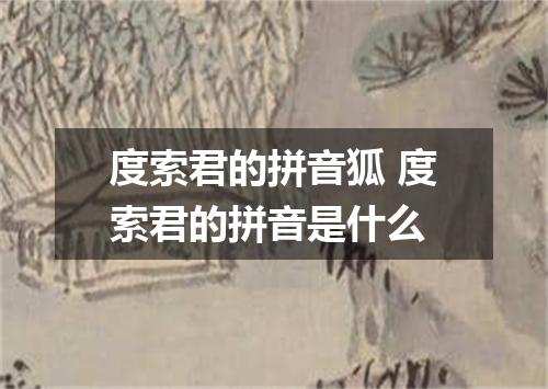 度索君的拼音狐 度索君的拼音是什么