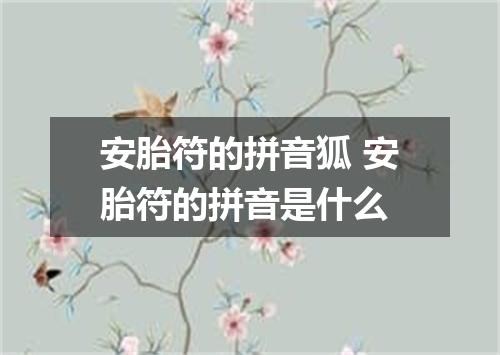 安胎符的拼音狐 安胎符的拼音是什么