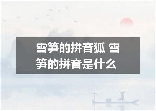 雪笋的拼音狐 雪笋的拼音是什么