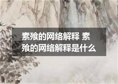 素飱的网络解释 素飱的网络解释是什么