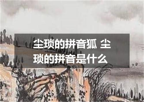 尘琐的拼音狐 尘琐的拼音是什么