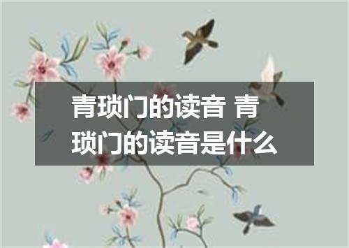 青琐门的读音 青琐门的读音是什么