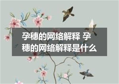 孕穗的网络解释 孕穗的网络解释是什么