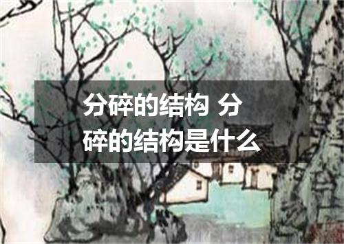 分碎的结构 分碎的结构是什么
