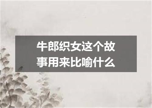 牛郎织女这个故事用来比喻什么