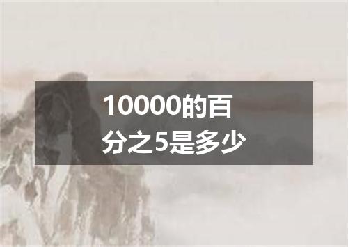 10000的百分之5是多少