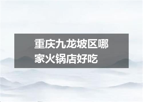 重庆九龙坡区哪家火锅店好吃