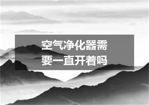 空气净化器需要一直开着吗